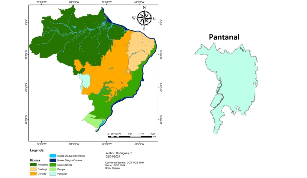 Mapa do Bioma Pantanal